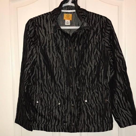 🧵 Black Zebra Print Blazer - Picture 1 of 5